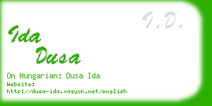 ida dusa business card